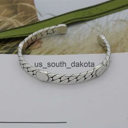 Chain New Fashion Bangle Striped Letter Bracelet Simple Unisex Universal Silver Plated Retro Bracelet Supply x0909 x0910