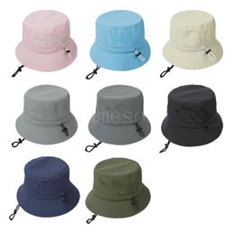 Women 8 Colors Solid Color Beach Caps Outdoor Fisherman Hat Sun Protection Hats DB737