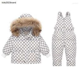 designer Baby Winter Down Coat Boy Girl Duck Jacket Toddler Overalls Kids Jumpsuit Children's Clothing Set