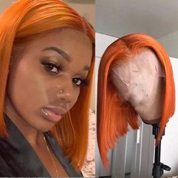 13X4 Lace Front Bob Wig 350# Colour Silky Straight 10-16inch 150-210% Densit Malaysian Human Hair249o