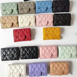 Mini Pure Colour Purse Wallet Zipper Bag Women's Chain Wallets Leather Card Holder Pocket Short Girl Wedding Party Tote Bags C237t