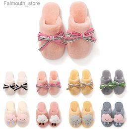 Slippers Discount Winter Fur Slippers for Women Pink Brown Black Grey Snow Slides Indoor House Fashion Outdoor Girls Ladies Furry Slipper Soft562 Q230909
