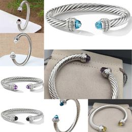 Cuff Full Jewellery Bangle Cable Bracelets Men Bracelet Charm Bracelet 7mm Women Wedding Designer Cubic Zirconia Crystal Open235p