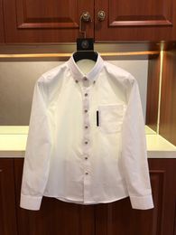 Camisa de manga comprida masculina negócios casual lapela moda todos combinando cabeça decoração camisa estilo masculino simples e generoso camisa