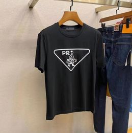 Pradt-shirt Mens Designers T Shirt Man Womens Tshirt with Letters Print Short Sleeves Summer Shirts Men Loose Tees Asian Size S-XXXXL 411