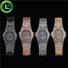 Luxury watch iced out diamond mens designer watches hip hop Jewellery women fashion pandora style charms rapper bling rhinestone wri294x