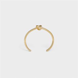 High Quality Brass Bangle Men Women Tie Bracelets Cuff For Women Jewelry Simple Fashion Creative Steel Wire Rose Silver Gold Brace288q