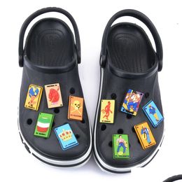 Athletic Outdoor Pvc Custom Shoes Rectangar Ornaments Shoelaces Decorative Portraits Mens Party Gifts Drop Delivery Otuoz