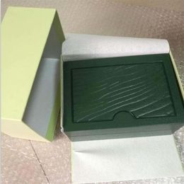 New Luxury Mens Original Brand Green Boxes Papers Watches Booklet Card Gift For Man Men Women Watch Boxes274M