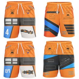 2023 New F1 Team Driver Shorts Formula 1 Racing Logo Printed Shorts Summer Men's Casual Plus Size Sports Short Pants Beach Shorts Men