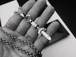 Pendant Necklaces Fashion stainless steel pendant necklace chain bijoux for mens and women trend personality punk cross style Lovers gift hip hop Jewellery x0913