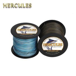 Braid Line Hercules Braided Fishing Pesca 10 300lb PE Carp Fish Camo Blue 100M 300M 500M 1000M Saltwater Peche 8 Strands 4 230909