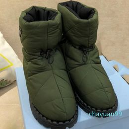 Boot Cold Weather shoes Winter Warm Quilted Nylon Ankle Snow Boots Luxury Designer Fashion Eiderdown non slip Half Booties