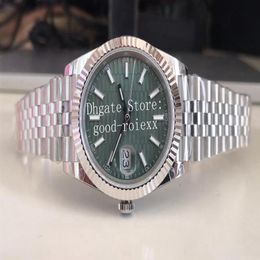 41mm Watches Men's Mint Green Blue Turquoise Watch Men BP Automatic 2813 Wimbledon Jubilee Bracelet Sapphire Mechanical BPF R344P