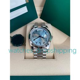 Fashion Mens Watch Daydate 40mm Roman Numerals Dial Ref 128239 Series 2813 High-Quality Movement Sapphire Glass Style Sports Wrist287g