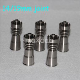 hand tools Domeless Titanium Nails Female Dual Function Compatible with 14mm and 19 mm Joint for Universal Oil Rigs Glass Bongs251u