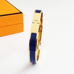 Classic Designer Bracelet Steel Bracelet Luxury Brand 18K Gold Bracelet Ladies Bracelet 8MM Wide Band Bracelet With Gift Bag274h