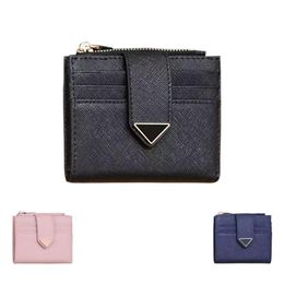 Designer with box Vintage wallets cards holder Triangle Saffiano 9 card slots Womens mens luxury cardholder keychain smooth Leathe256Y