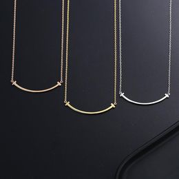 necklace designer jewellery necklaces womens luxury smile chain for women 925 silver gold Pendants Fashion Classic Engagement Jewe2688