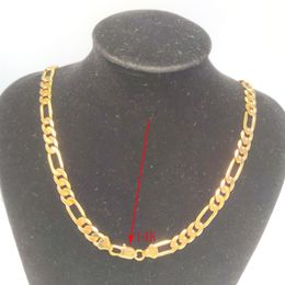 14k Italian Figaro Link Chain Necklace Stamp Solid Fine Gold GF 24 8mm246x