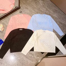 Süßer Print Damen Strickpullover Designer Strick Langarm Pullover Bluse Tops Mehrere Farben Sweatshirt