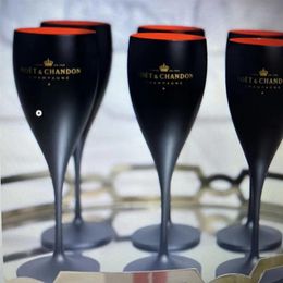 Forst Black Wine Glasses Acrylic Champagne Flutes Whole Party Goblet185u