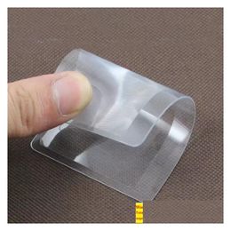 Packing Bags Wholesale 3X Microscope Magnifiers Credit Card Shape Transparent Magnifier Magnification Magnifying Fresnel Lens Made O Dhvcg