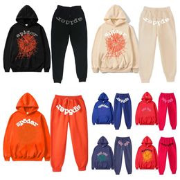 Tracksuit men's Sp5der Young Thug 555555 suits hoodie Europe American Basketball Football Rugby two-piece with 555 sp5der swe259N