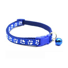 Dog Collars Leashes Easy Wear Cat Collar With Bell Adjustable Buckle Puppy Pet Supplies Accessories Small Ship Drop Delivery Home G Otmhz