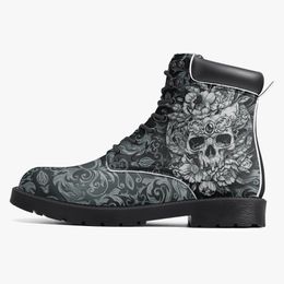 DIY Classic Martin Boots Customised pattern Unisex Fashion cool Versatile Elevated Casual Boots 36-48 16261