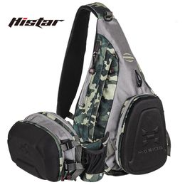 Outdoor Bags HISTAR Multi Functional Casting Spinning Rod Zipped Adjustable Shoulder Strap High Quality Sling Messenger Waist Bag 230909