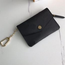 Unisex bag card holder Wallet Female Designer Luxury handbags Leather Key Holder Wallets Fashion Woman men Purses Short mini bags 253t