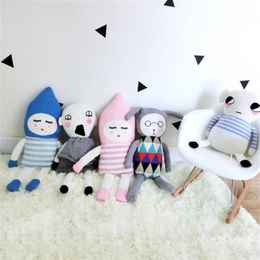 INS Lucky Boy Sunday Dolls Hand Knitted Stuffed Plush Toys Comforting Crochet Soft Denmark Toys for Girls Kids Doll Pillow Bir294o304n