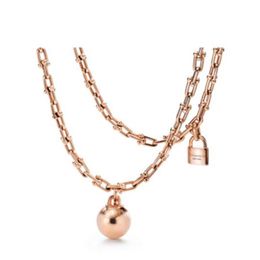 Tiff any Jewellery pendant necklace designer luxury fashion Horseshoe pendants series necklaces 6 styles Rose Gold Platinum Chain di282H