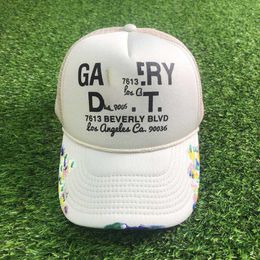 Designer Galleryes Caps Ball Capsamerican Dept Letter Lanvins Hat Gp Graffiti Mesh Truck Driver High Profile Trendy Baseball Cap Blue Fashion WhiteHH1L