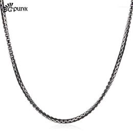 Black Box Chain 3mm Trendy Necklace For Men High Quality Mens Boys Jewellery Whole Aluminium Alloy 3 Size N204G12568