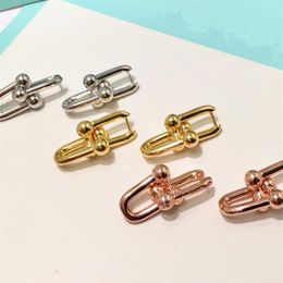 Pure 925 Sterling Silver Jewelry For Women Long Drop Beads Link Luxury T Brand Party Top Quality Fine Costume Jewelry Gold Color B1929
