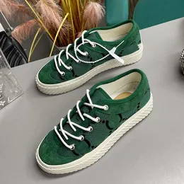 Tennis 1977 Canvas Casual Shoes Luxurys Designers Womens men Shoe Italy Green And Red Web Stripe Rubber Sole Stretch Cotton Low Top Mens Sneakers 13