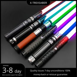 LED Swords Guns TXQSABER Lightsaber NEO Pixe Heavy Duelling Laser Bluetooth RGB Combat Sword Jedi Metal Force Glow Cosplay Luminous Kids Toys 230909