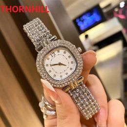 Square Dial Designer Luxury Women Watches Diamonds fashion Special Design Relojes De Marca Mujer silver Lady Dress Wristwatch Quar265u