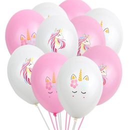 Unicorn Balloons Party Supplies Latex Balloons Kids Cartoon Animal Horse Float Globe Birthday Party Decoration GA561282h