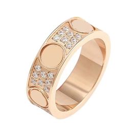 Carti love screw diamond ring designer jewlery for women men engagement wedding rings luxury Wide version Rose gold Silver Titaniu314I