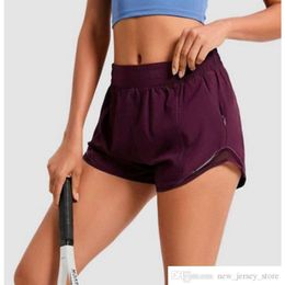 LL 0102 Women Yoga Outfit Girls Shorts Running Ladies Casual Short Pants Adult Trainer Sportswear Exercise Fitness Wear Breathab5993578