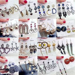 Retro Tassel Long Dangle Earrings For Women 925 Silver Eardrop Bohemia Earring Fashion Trend Accessories Jewellery 1 lot 10 pairs2761