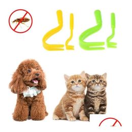 Dog Flea Tick Remedies 2Pcs/Set Fleas Lice Twister Hook Tool Human Cat Pet Comb Supplies Gd331 Drop Delivery Home Garden Dhryt