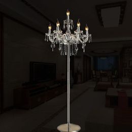 Floor Lamps Modern Crystal Lamp For Living Room Restaurant Wedding Decor Classic Desk E14 Candle Stand Fixtures255j