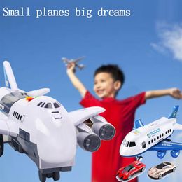 Kids Toys Simulation Track Inertia Aeroplane Music Stroy Light Plane Diecasts & Toy Vehicles Passenger Plane Toy Car Boys Toys Y200248R