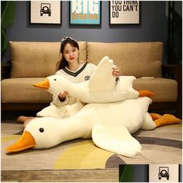 Plush Dolls Nt 50-160Cm Fluffy Duck Toys Sleep Pillow Cute Animal Stuffed N Goose Floor Mat Kids Girls Birthday Gift Drop Delivery G Dhoi1