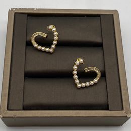 Earrings Women's heart-shaped earrings Wedding Diamond pearls A wide selection of designer brand earrings studs