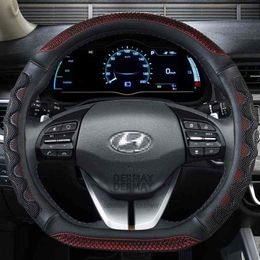 for Hyundai ioniq 2016 2017 2018 2019 2020 DERMAY Car Steering Wheel Cover Massage Non-slip Auto Accessories Interior H220422312l